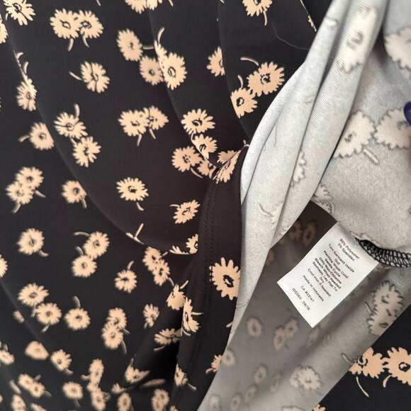 Talbots Plus Womens Black Floral Blouse Stretchy Longsleeve Scoop Neck Size 1X - Picture 5 of 11